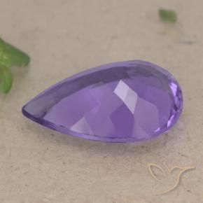 Améthyste Violet moyen naturelle En forme de poire, 6.08 ct, VS