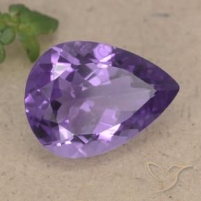 Améthyste Violet foncé naturelle En forme de poire, 6.17 ct, VS