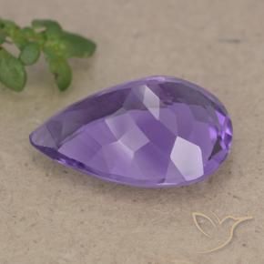 Améthyste Violet foncé naturelle En forme de poire, 6.17 ct, VS