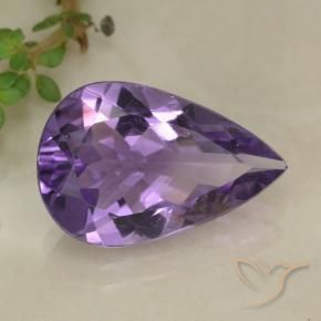 Améthyste Violet moyen naturelle En forme de poire, 4.03 ct, VS