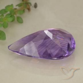 Améthyste Violet moyen naturelle En forme de poire, 4.03 ct, VS