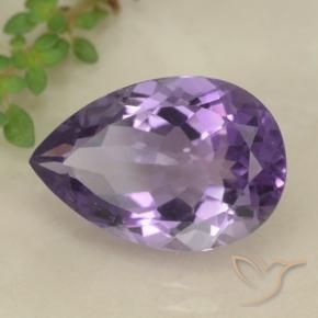 Améthyste Violet moyen naturelle En forme de poire, 5.04 ct, VS