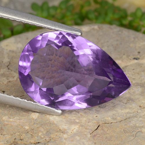 4.82ct Naturel Violet intense Améthyste, En forme de poire, VVS-VS