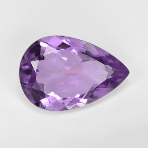 Améthyste violet pourpre moyen-léger naturelle en forme de poire, 4,36 ct, VVS-VS