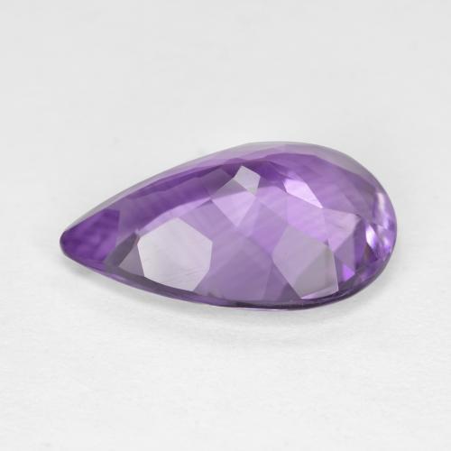 Améthyste violet pourpre moyen-léger naturelle en forme de poire, 4,36 ct, VVS-VS