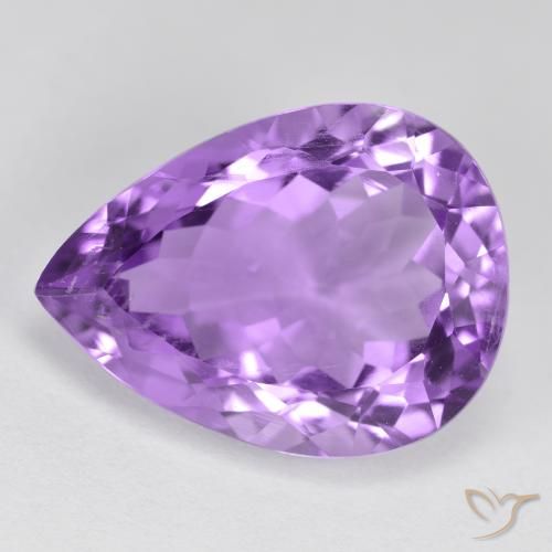 Améthyste violet foncé naturelle en forme de poire, 5,96 ct, VVS-VS