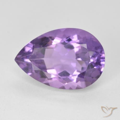 5.41ct Naturel Violet moyen Améthyste, En forme de poire, VVS-VS