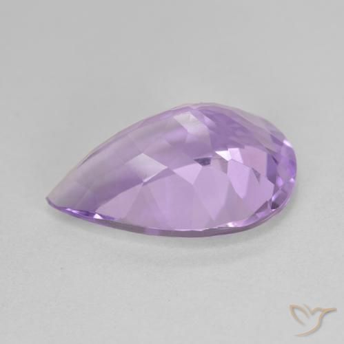 Améthyste Violet moyen naturelle En forme de poire, 4.81 ct, VVS-VS