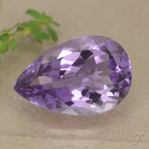 5.22ct Naturel Violet moyen Améthyste, En forme de poire, VVS-VS