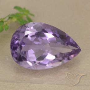 Améthyste Violet moyen naturelle En forme de poire, 5.22 ct, VVS-VS