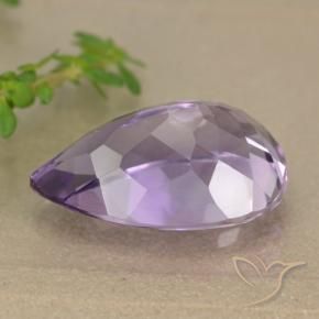 Améthyste Violet moyen naturelle En forme de poire, 5.22 ct, VVS-VS