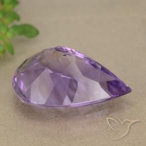 Améthyste Violet moyen naturelle En forme de poire, 4.90 ct, VVS-VS