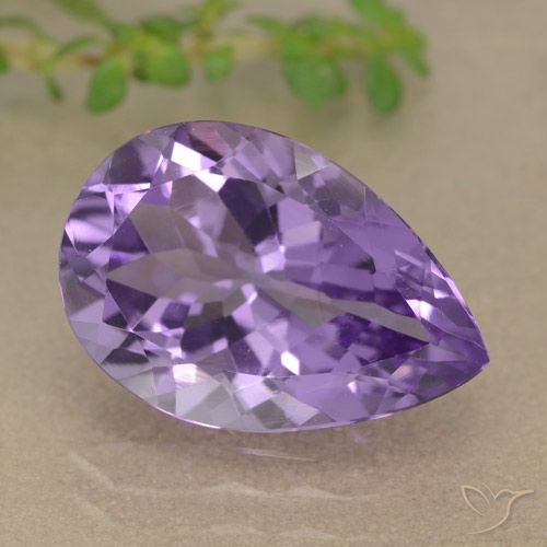 5.10ct Naturel Violet moyen Améthyste, En forme de poire, VVS-VS