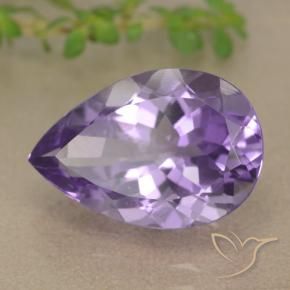 Améthyste Violet moyen naturelle En forme de poire, 5.10 ct, VVS-VS