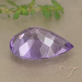 Améthyste Violet moyen naturelle En forme de poire, 5.10 ct, VVS-VS