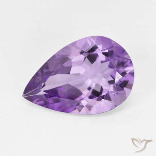 4.43ct Naturel Violet moyen Améthyste, En forme de poire, VVS-VS