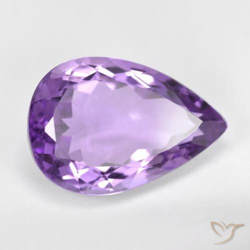 Améthyste Violet foncé naturelle En forme de poire, 4.63 ct, VVS-VS