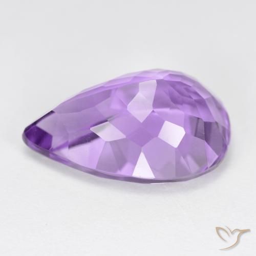 Améthyste Violet foncé naturelle En forme de poire, 4.63 ct, VVS-VS