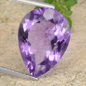 Améthyste Violet foncé naturelle En forme de poire, 6.86 ct, VVS-VS