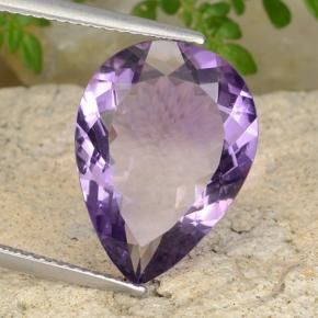 Améthyste Violet pourpre moyen-léger naturelle En forme de poire, 7.66 ct, VS