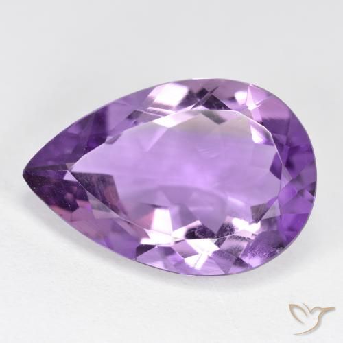 8.35ct Naturel Violet foncé Améthyste, En forme de poire, VVS-VS