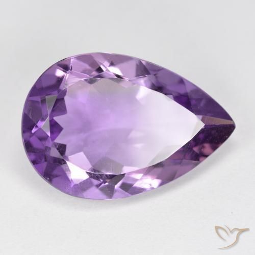 Améthyste Violet foncé naturelle En forme de poire, 8.35 ct, VVS-VS