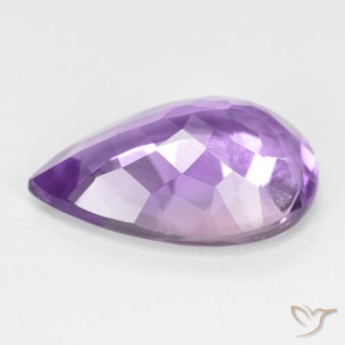 Améthyste Violet foncé naturelle En forme de poire, 8.35 ct, VVS-VS