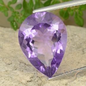 Améthyste Violet moyen naturelle En forme de poire, 8.80 ct, VS