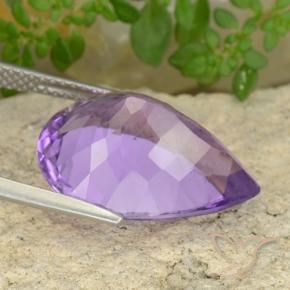 Améthyste Violet moyen naturelle En forme de poire, 8.80 ct, VS