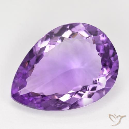 9.17ct Naturel Violet violacé Améthyste, En forme de poire, VVS-VS
