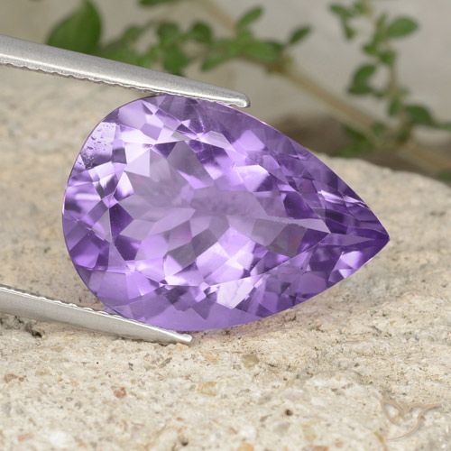 8.45ct Naturel Violet moyen Améthyste, En forme de poire, VS