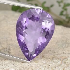 Améthyste Violet moyen naturelle En forme de poire, 8.45 ct, VS