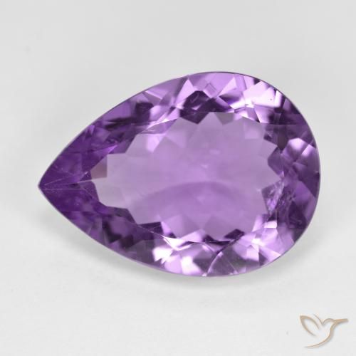 8.34ct Naturel Violet Rosâtre Améthyste, En forme de poire, VS