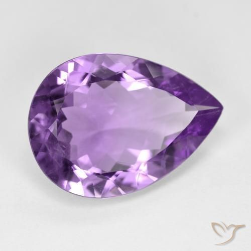 Améthyste Violet Rosâtre naturelle En forme de poire, 8.34 ct, VS