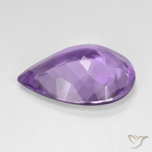 Améthyste Violet Rosâtre naturelle En forme de poire, 8.34 ct, VS