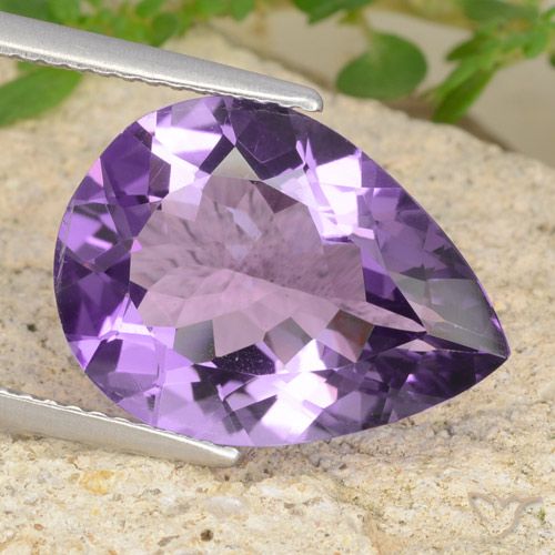 6.33ct Naturel Violet moyen Améthyste, En forme de poire, VVS-VS