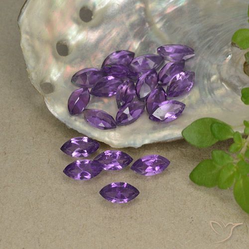 3.14ctw Naturel Pourpre violacé moyen Améthyste, Marquise, VS