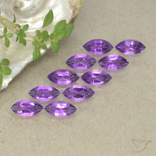 2.42ctw Naturel Violet intense Améthyste, Marquise, VS