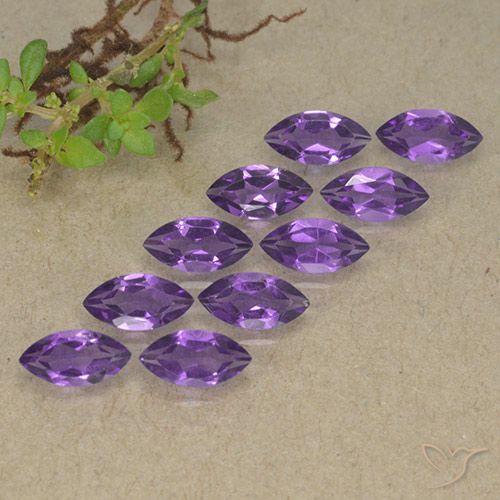 2.34ctw Naturel Pourpre violacé profond Améthyste, Marquise, VS