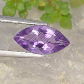 Améthyste Violet naturelle Marquise, 1.44 ct, VS