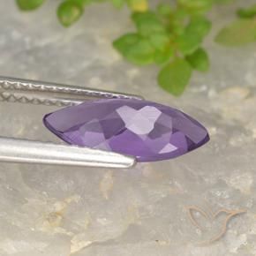 Améthyste Violet Iris naturelle Marquise, 1.26 ct, VS