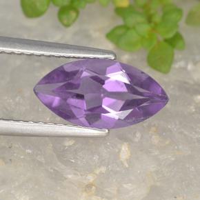 Améthyste Violet Rosâtre naturelle Marquise, 1.66 ct, VS