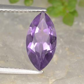 Améthyste Violet Rosâtre naturelle Marquise, 1.66 ct, VS
