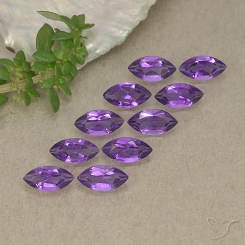 2.32ctw Naturel Violet vif Améthyste, Marquise, VS