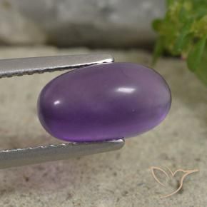 Améthyste Violet moyen naturelle ovale, 2.77 ct, Transparent