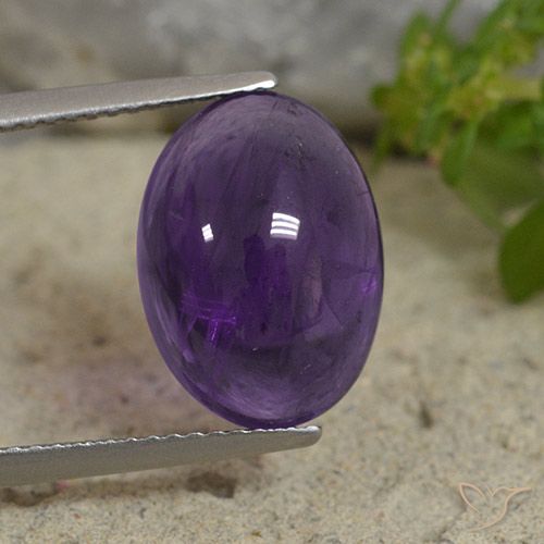 5.71ct Naturel Violet moyen-léger Améthyste, ovale, Transparent