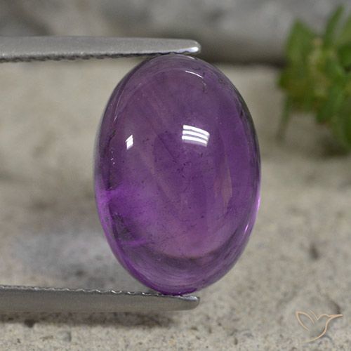 7.44ct Naturel Violet moyen Améthyste, ovale, Transparent