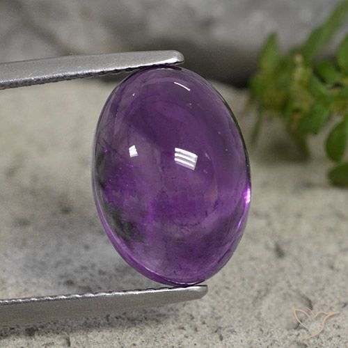 7.11ct Naturel Violet moyen Améthyste, ovale, Transparent