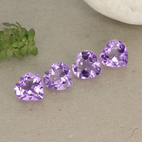 2.50ctw Naturel Violet Rosâtre Améthyste, Cœur, VVS-VS