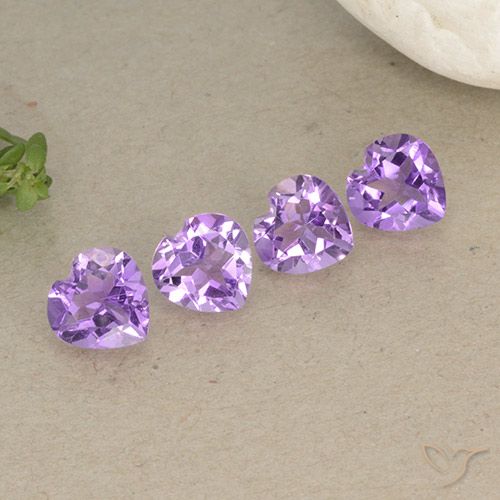 2.76ctw Naturel Violet moyen Améthyste, Cœur, VVS-VS